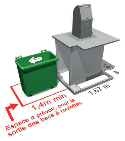 Un bac de 750 litres